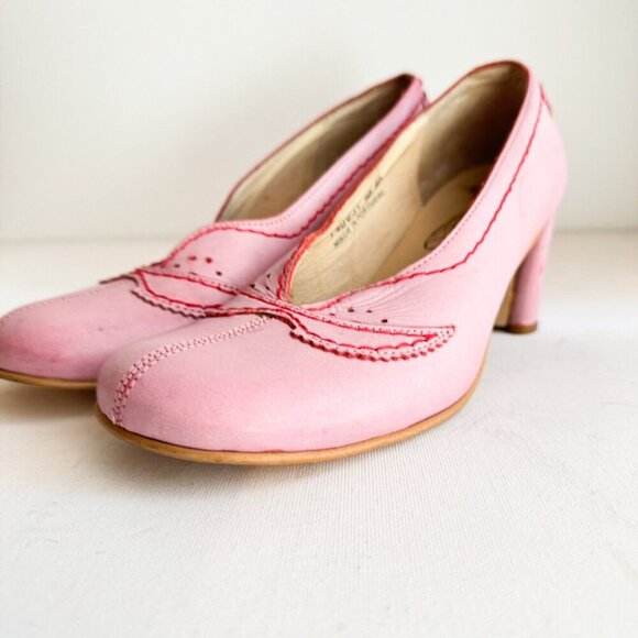 Fly Girl Light Pink Leather Made in Portugal Heels 40 - Picture 9 of 11